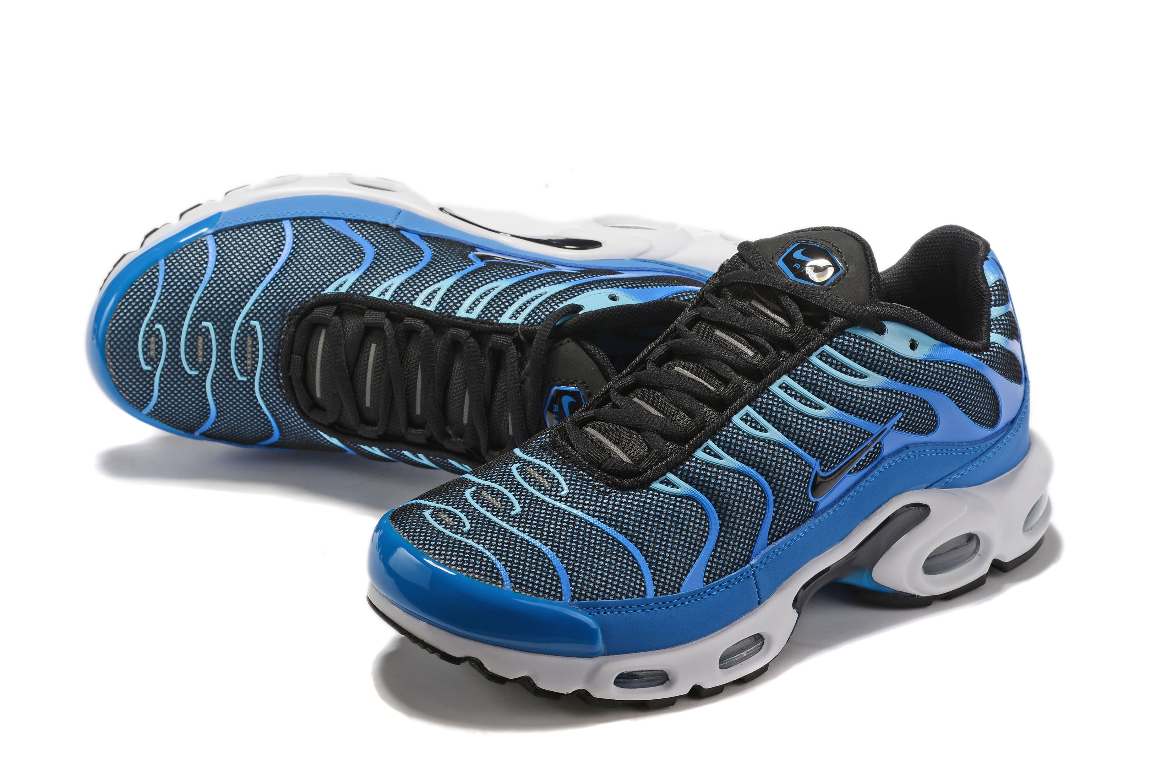 2020 Nike Air Max TN Plus Black Blue White Shoes